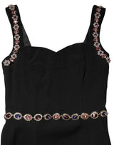 Dolce & Gabbana Black Embellished Sheath MermaidGown Dress
