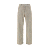 Haikure Light Blue Cotton Straight-Leg Jeans
