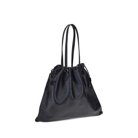 Jimmy Choo Black Calf Leather Bos Taurus Shoulder Bag