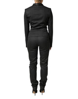 Exte Black Double Breasted Pants Blazer Jacket 2 Piece Suit