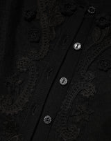 Dolce & Gabbana Black Sheer Button Down Cardigan Sweater