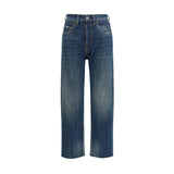 Margiela Blue Cotton Straight-Leg Jeans