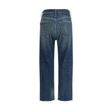 Margiela Blue Cotton Straight-Leg Jeans