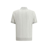 Brunello Cucinelli Gray Cotton Polo Shirt