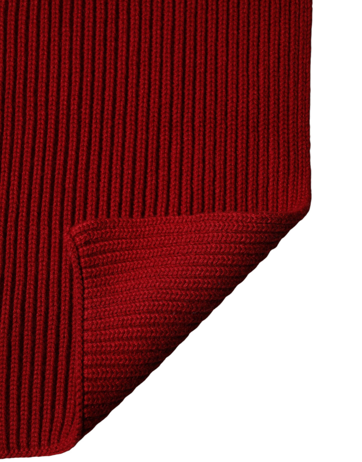 Dolce & Gabbana Red Wool Knitted Neck Wrap Shawl Men Scarf