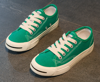Korean Style Low-Top Cross Strap Canvas Shoes