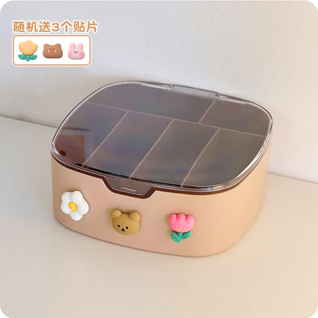 Desktop Organizer Box with Lid for Cables and Accessories