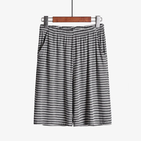 Plus Size Striped Loose Fitting Loungewear Shorts