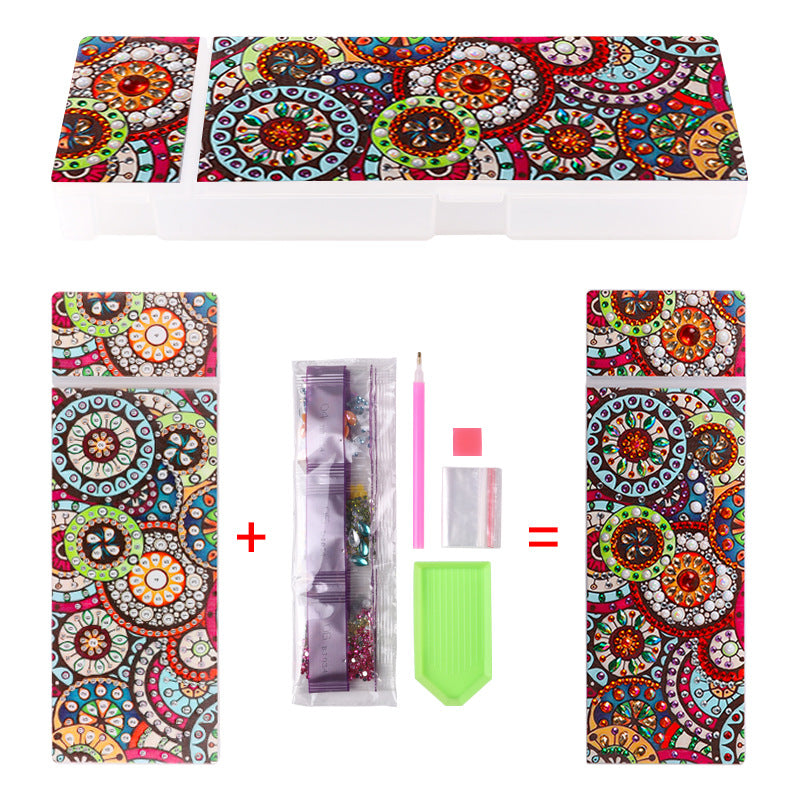 Diamond Painting Pencil Case with Crystal Storage Box