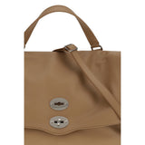 Zanellato Brown Calf Leather Bos Taurus Shoulder Bag