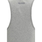 The Attico Gray Cotton Casual Dress