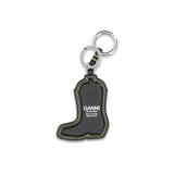 Ganni Black Recycled Leather Keychain