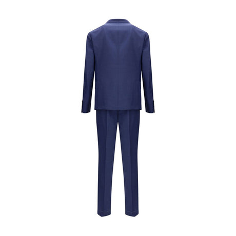 Brunello Cucinelli Blue Fleece Wool Two-Piece Suit