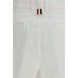 Thom Browne White Polyester Bermuda Shorts