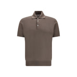 Brunello Cucinelli Brown Cotton Polo Shirt