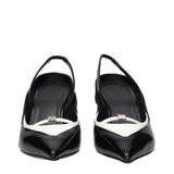 Givenchy Black Leather Wedge Sandals