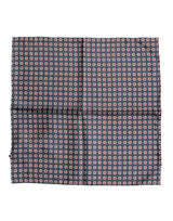 Dolce & Gabbana Blue Patterned Silk Square Handkerchief Scarf