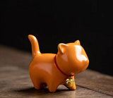 Cute Cat Ceramic Figurine for Mini Tea Garden Decor