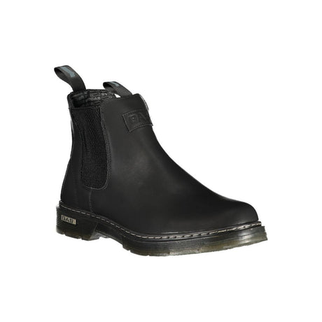 Gas Black Polyurethane Men Ankle Boot
