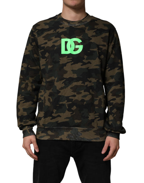 Dolce & Gabbana Multicolor Camouflage Men Sweatshirt  Sweater