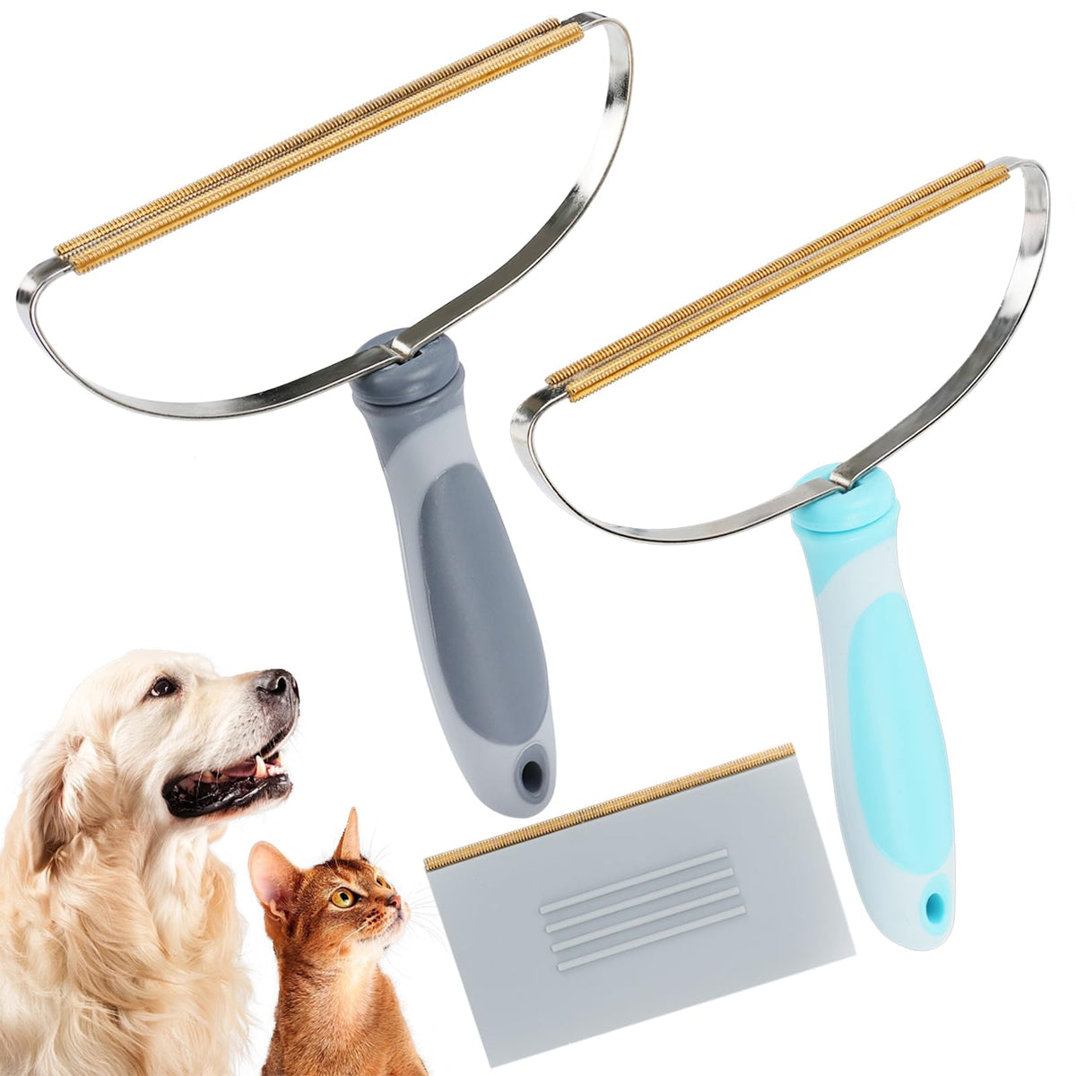 Pet Hair Removal Tool Dog Cat Deep Cleaning Fur Removers Lint Cleaner Pro Portable Scraper Rake Carpet Hairball Shaver Brush for Clothes Couch Blanket Car Mat Pet Bed Towels Rugs