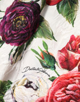 Dolce & Gabbana White Floral Embellished Sheath Mini Dress