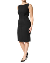 Dolce & Gabbana Black Sleeveless Sheath Knee Length Dress