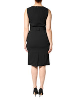 Dolce & Gabbana Black Sleeveless Sheath Knee Length Dress
