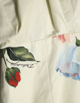 Dolce & Gabbana Beige Floral Sleeveless A-line Dress