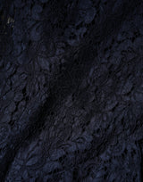 Dolce & Gabbana Blue Lace Ruffle A-line Knee Length Dress