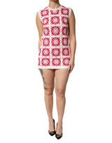 Dolce & Gabbana Multicolor Brick Stitched Crochet Mini Dress
