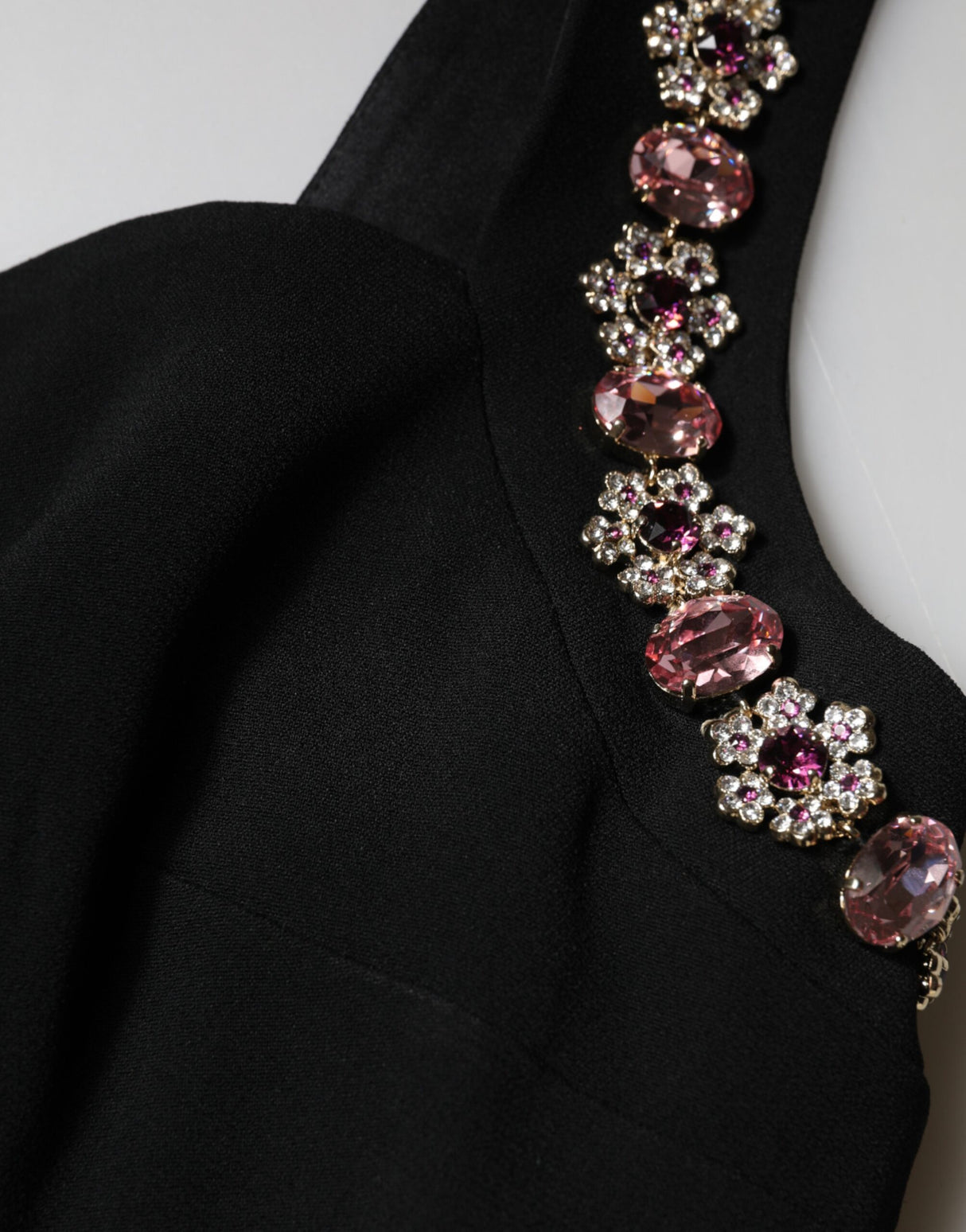 Dolce & Gabbana Black Embellished Bodycon Long Gown Dress