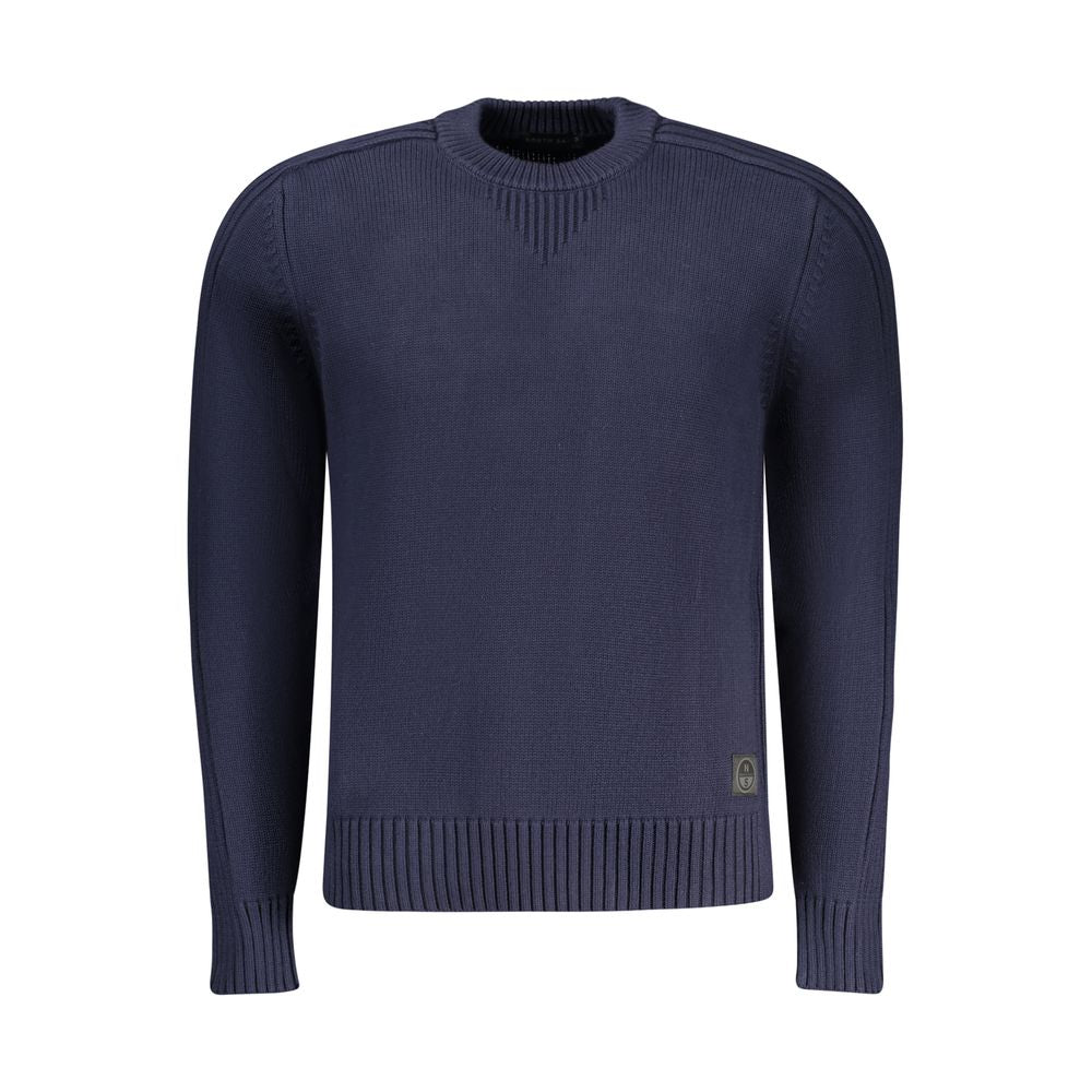 North Sails Blue Cotton Men Sweater