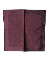 Dolce & Gabbana Maroon Logo Silk Square Handkerchief Scarf