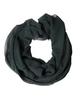 Dolce & Gabbana Dark Green Silk Neck Wrap Foulard  Scarf
