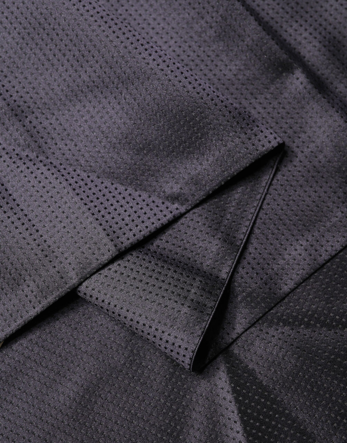 Dolce & Gabbana Black Satin Silk Fringes Neck Foulard Scarf