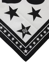 Dolce & Gabbana White DG Crown Print Square Foulard 52cm x 50.5cm Scarf