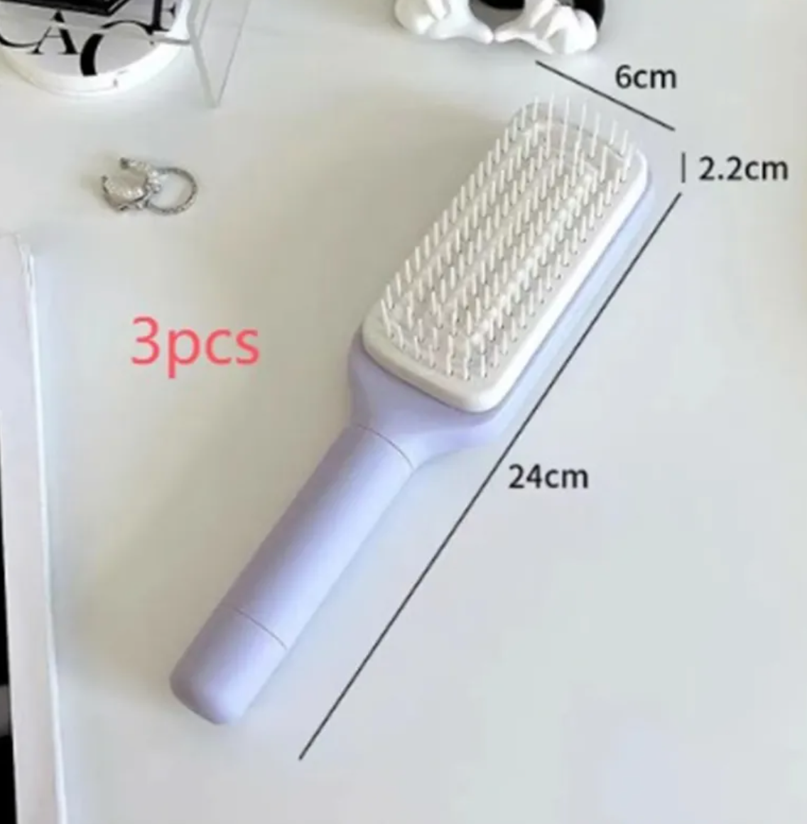 4-in-1 Self-Cleaning Hair Brush