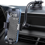 BIPOPIBO Phone Holders for your Car [Long Flexible Neck] Car Phone Mount [Anti-Shake Stabilizer] Cell Phone Holder Car for Dashboard Windshield Automotive Accessories Fit for iPhone Android Smartphone
