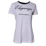 Dolce & Gabbana White Eleganza Cotton Crew Neck Tee T-shirt