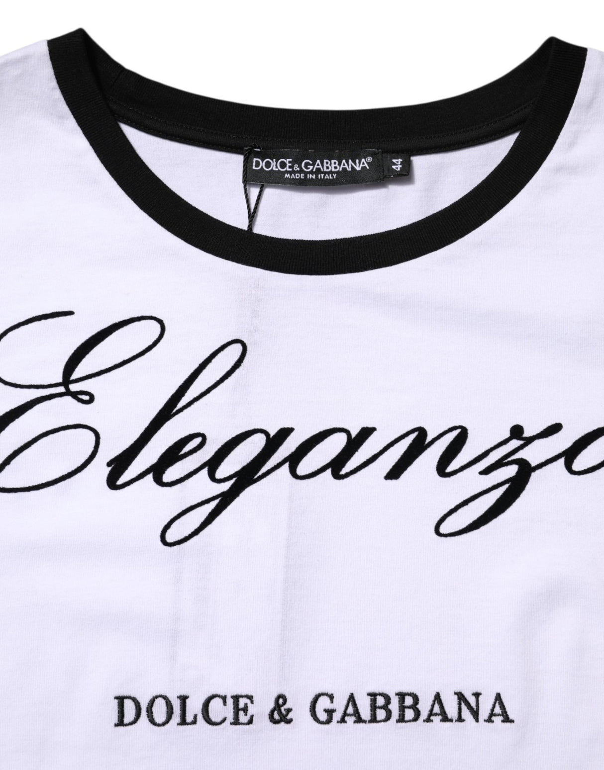 Dolce & Gabbana White Eleganza Cotton Crew Neck Tee T-shirt