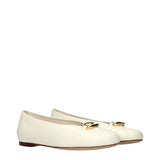Valentino Garavani Beige Leather Ballet Flats