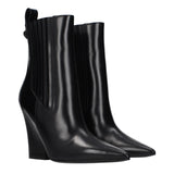 Valentino Garavani Black Leather Ankle Boots