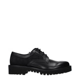 Valentino Garavani Black Leather Oxfords And Derbies