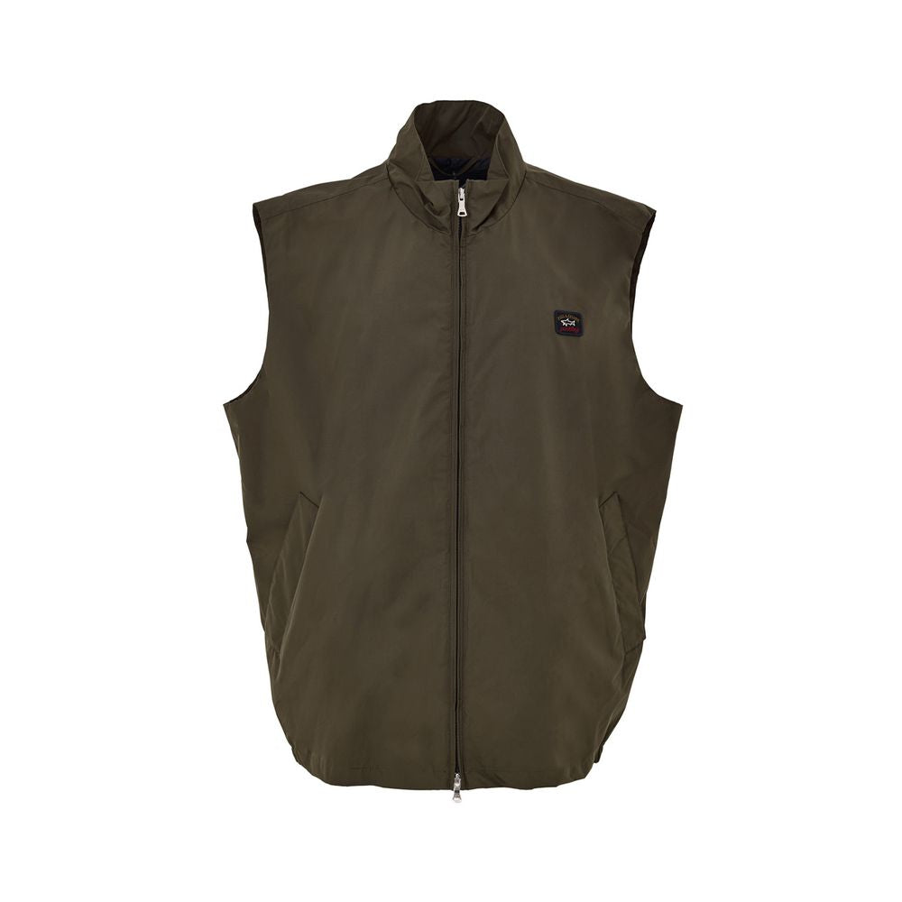 Paul & Shark Green Polyester Sleveless Jacket