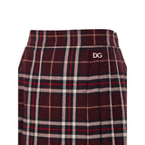 Dolce & Gabbana Bordeaux Wool Mini Skirt