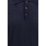Golden Goose Blue Wool Oves Aries Polo Shirt