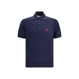 Brunello Cucinelli Blue Cotton Polo Shirt