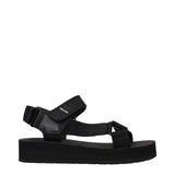 Prada Black Fabric Flat Sandals