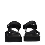 Prada Black Fabric Flat Sandals